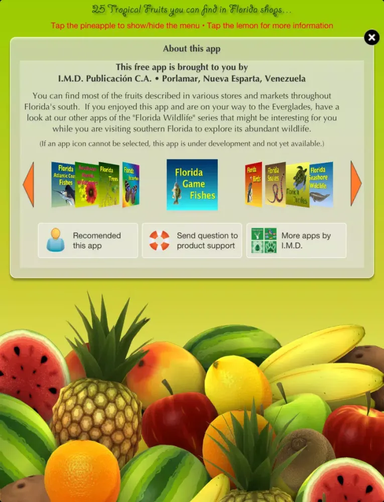 Скриншоты Tropical Fruit available in Florida iPad 
