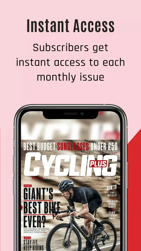 Capturas de tela do Cycling Plus Magazine