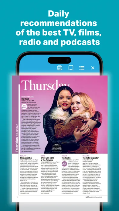 Zrzuty ekranu Radio Times Digital Magazine