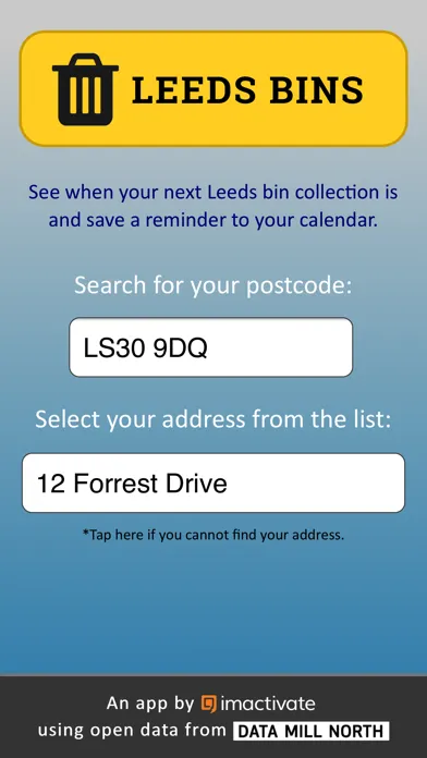 ภาพหน้าจอของ Leeds Bins