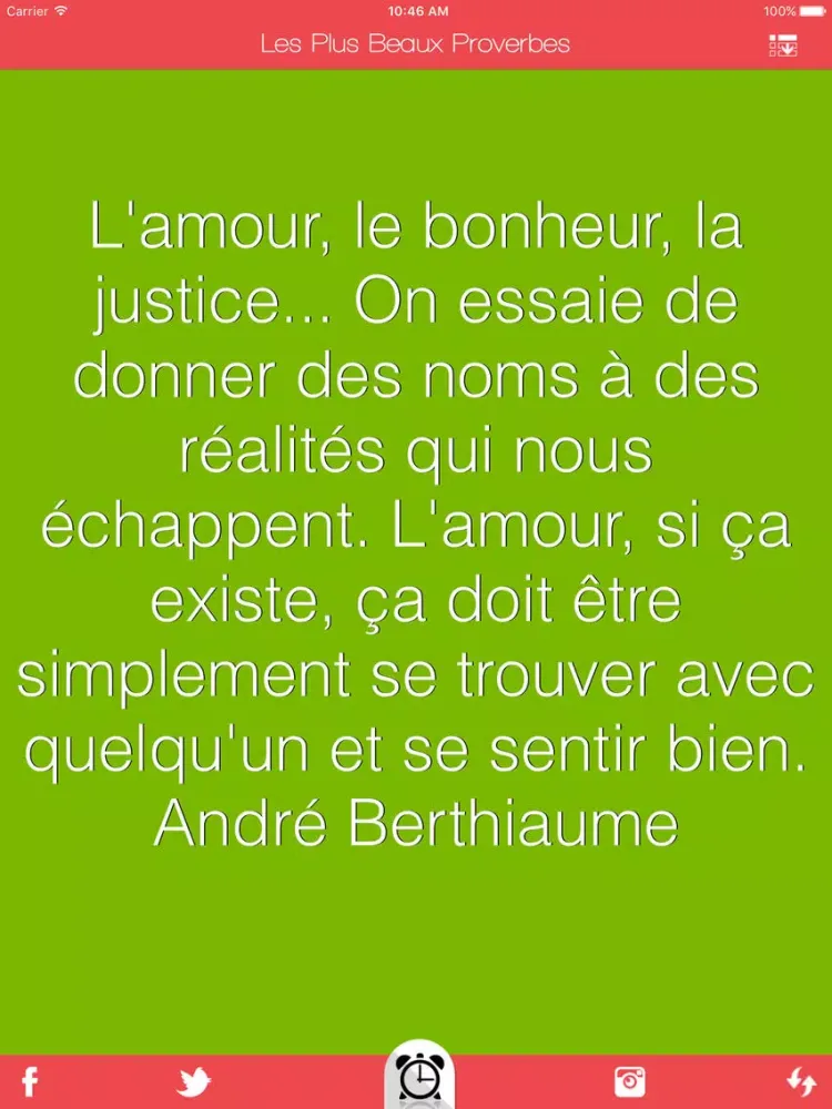 Tangkapan skrin Les Plus Beaux Proverbes iPad 