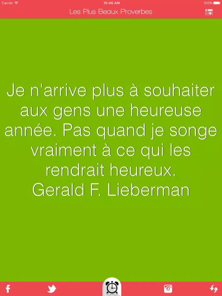 Tangkapan skrin Les Plus Beaux Proverbes iPad 