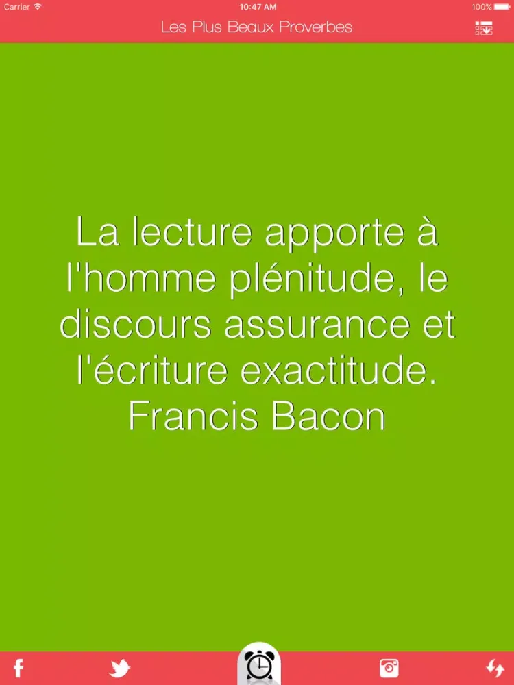 Tangkapan skrin Les Plus Beaux Proverbes iPad 