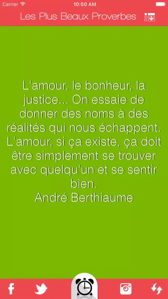 Tangkapan skrin Les Plus Beaux Proverbes