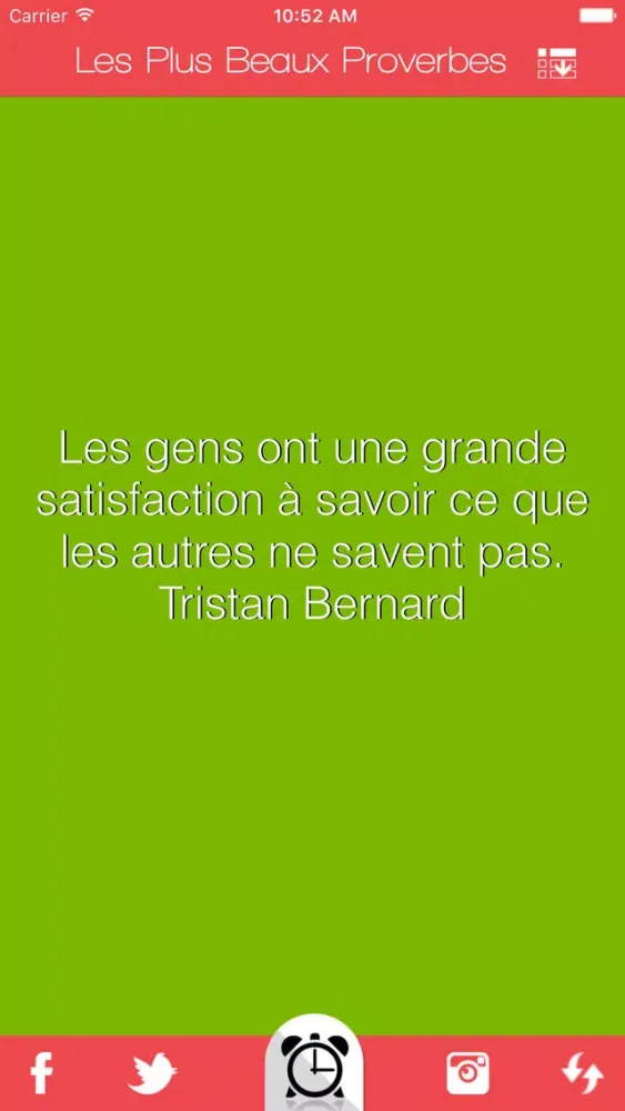 Tangkapan skrin Les Plus Beaux Proverbes