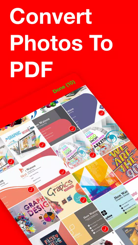 Photos To PDF Converter App سکرین شاٹس