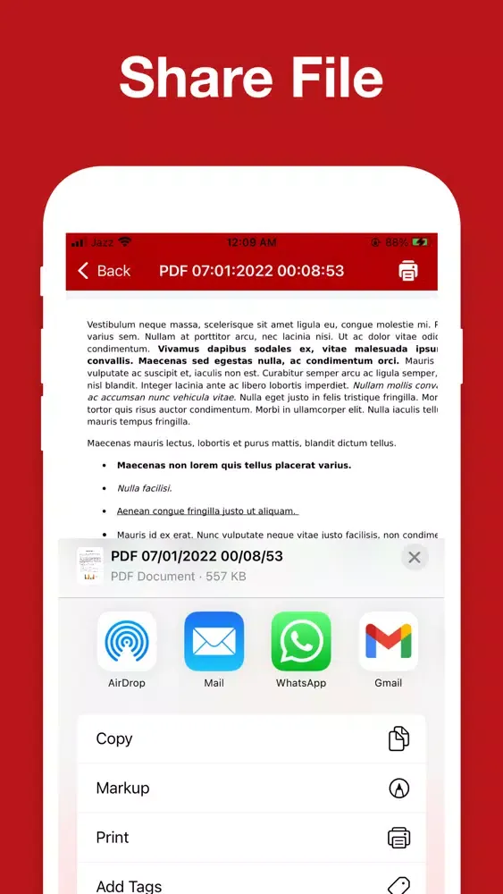 Captures d'écran de Photos To PDF: JPEG Converter