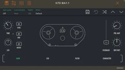Capturas de tela do K7D - Tape Delay