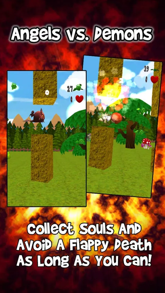 Angels vs Demons – Good and Evil Battle For Flappy Souls Across Earth, Hell and Heaven Screenshots