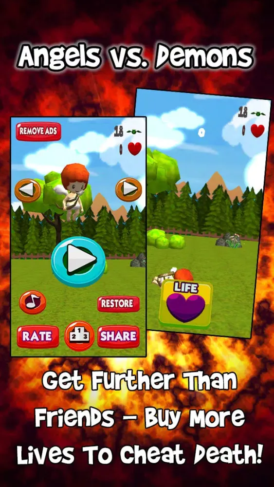 Angels vs Demons – Good and Evil Battle For Flappy Souls Across Earth, Hell and Heaven Screenshots