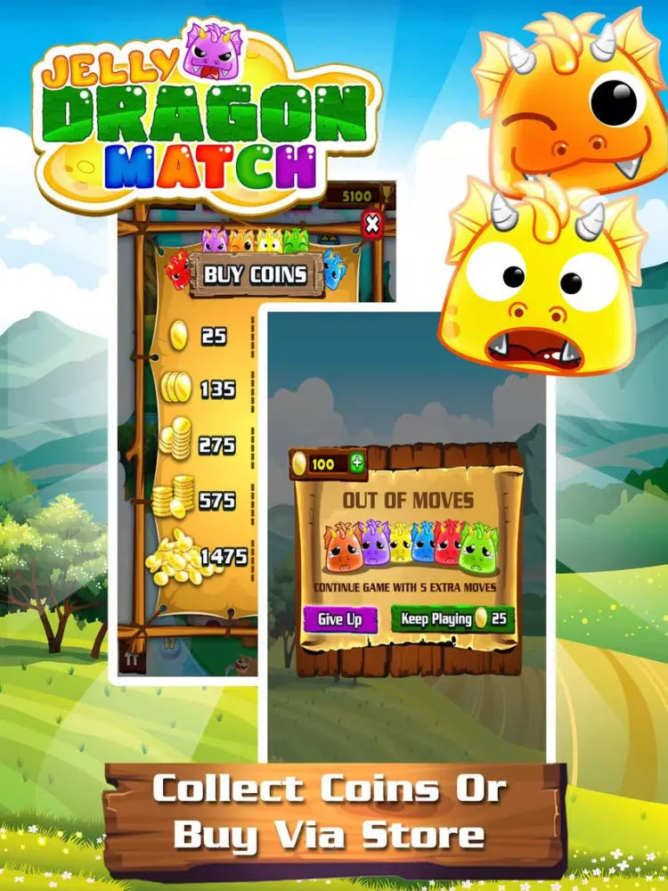 Tangkapan layar Jelly Dragon Pop - Castle Blitz Match 3 Puzzle Game iPad 