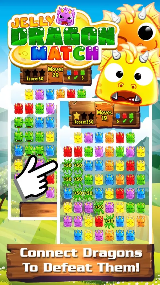 Tangkapan layar Jelly Dragon Pop - Castle Blitz Match 3 Puzzle Game