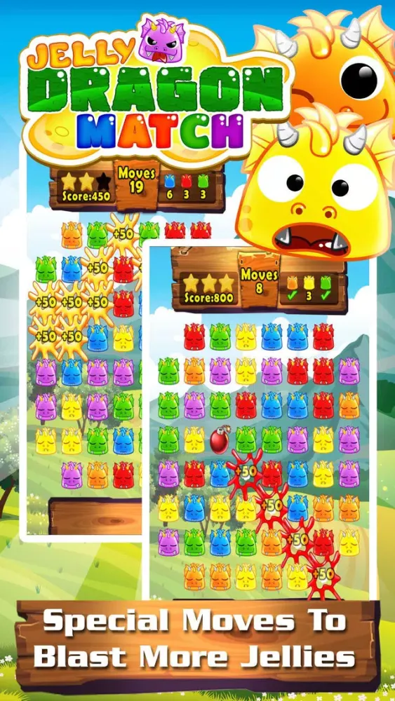 Tangkapan layar Jelly Dragon Pop - Castle Blitz Match 3 Puzzle Game