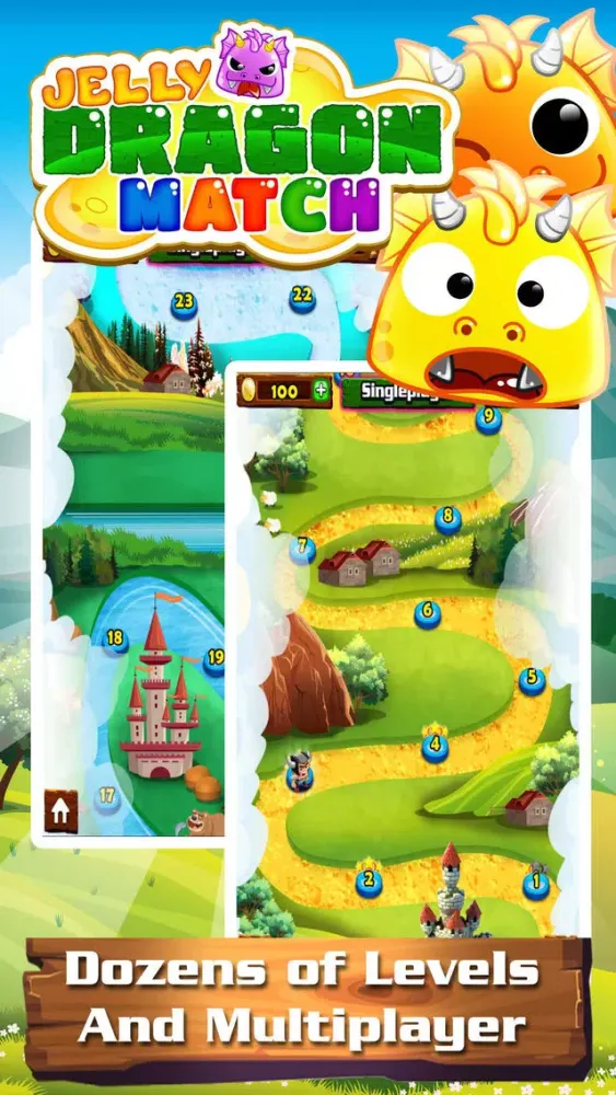Tangkapan layar Jelly Dragon Pop - Castle Blitz Match 3 Puzzle Game