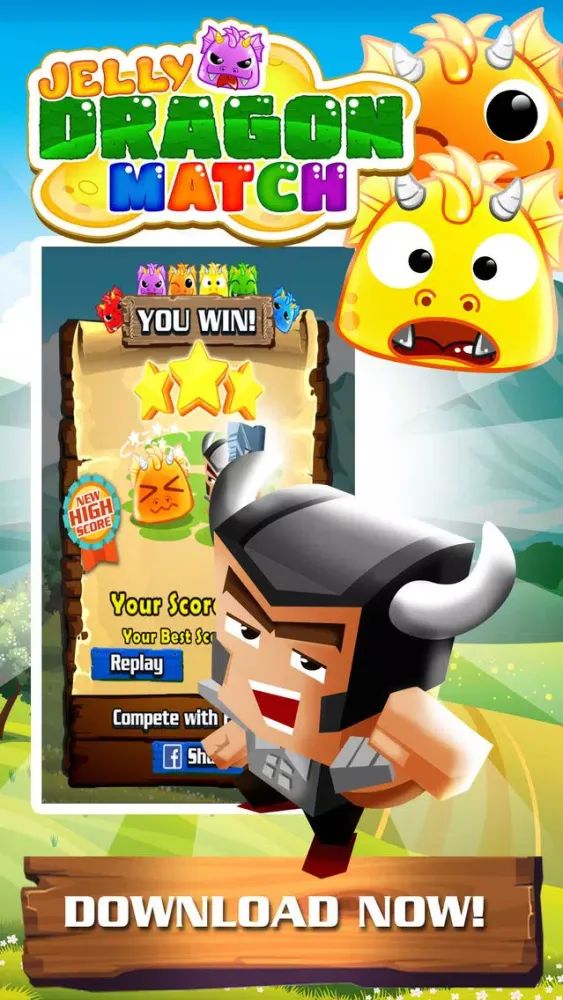 Tangkapan layar Jelly Dragon Pop - Castle Blitz Match 3 Puzzle Game