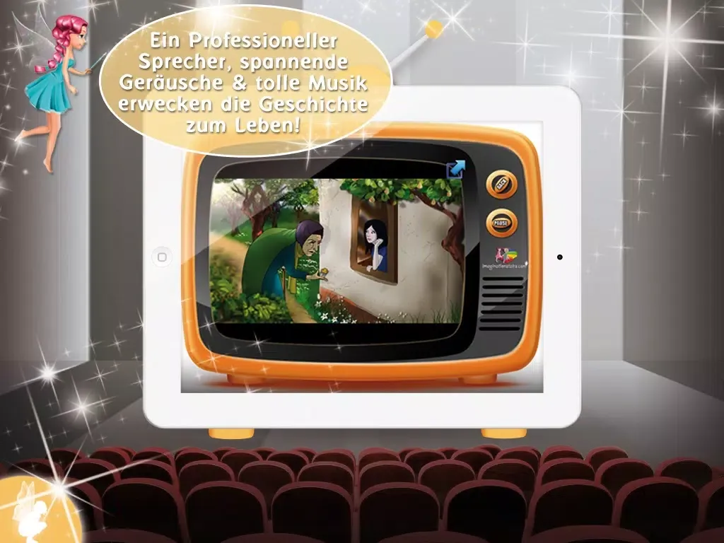 Скриншоты Schneewittchen – interaktive Zeichentrickfilm für Kinder GRATIS - Imagination Stairs TV iPad 