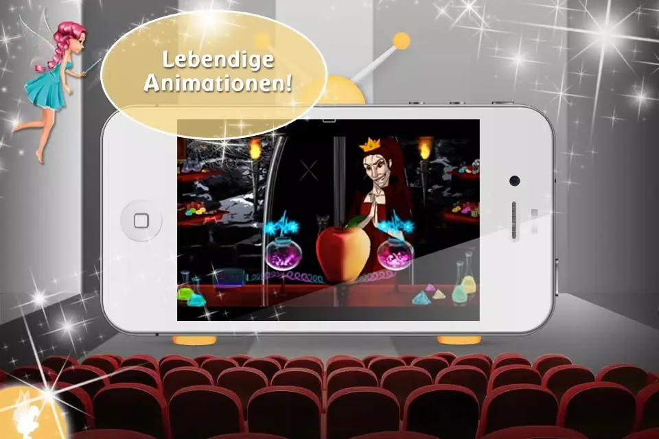 Скриншоты Schneewittchen – interaktive Zeichentrickfilm für Kinder GRATIS - Imagination Stairs TV
