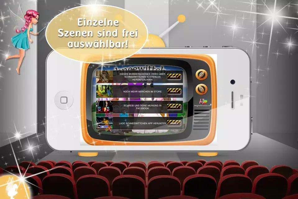 Скриншоты Schneewittchen – interaktive Zeichentrickfilm für Kinder GRATIS - Imagination Stairs TV