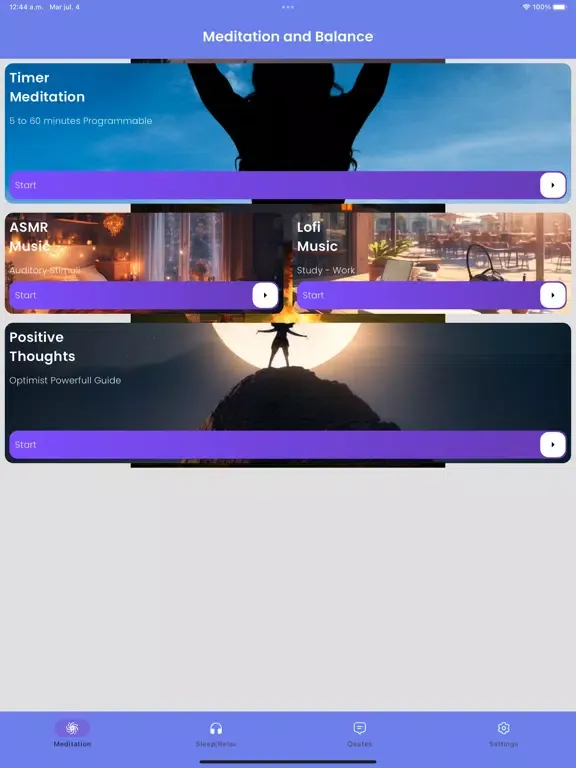 Screenshot di Meditation Timer & Lofi Sounds iPad 