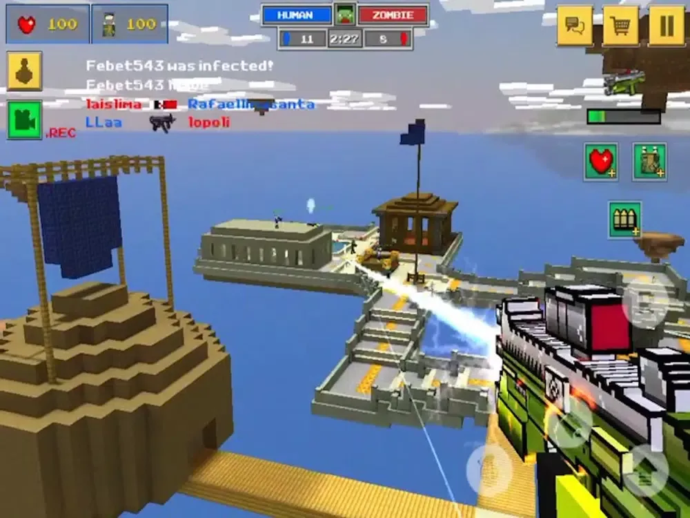 Pixel Invasion - Shooter Survival Multiplayer Mini Block Game iPad  سکرین شاٹس