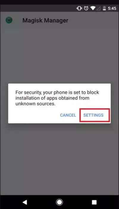 Screenshot di Magisk manager