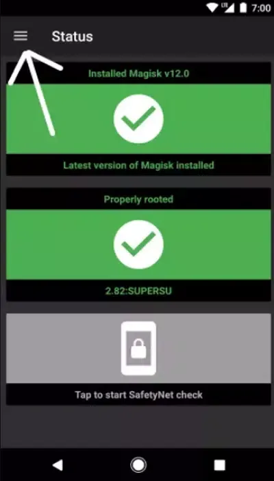 Screenshot di Magisk manager