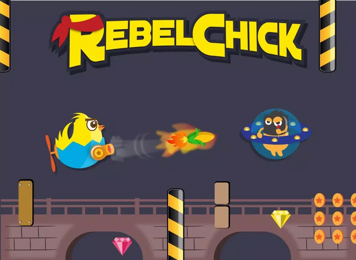 Zrzuty ekranu Rebel Chick - Endless Flight Shooter iPad 