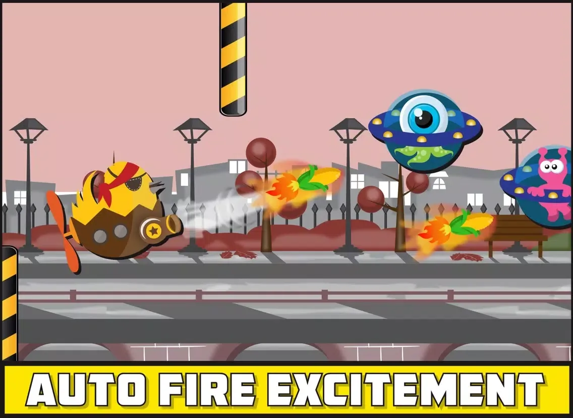 Zrzuty ekranu Rebel Chick - Endless Flight Shooter iPad 