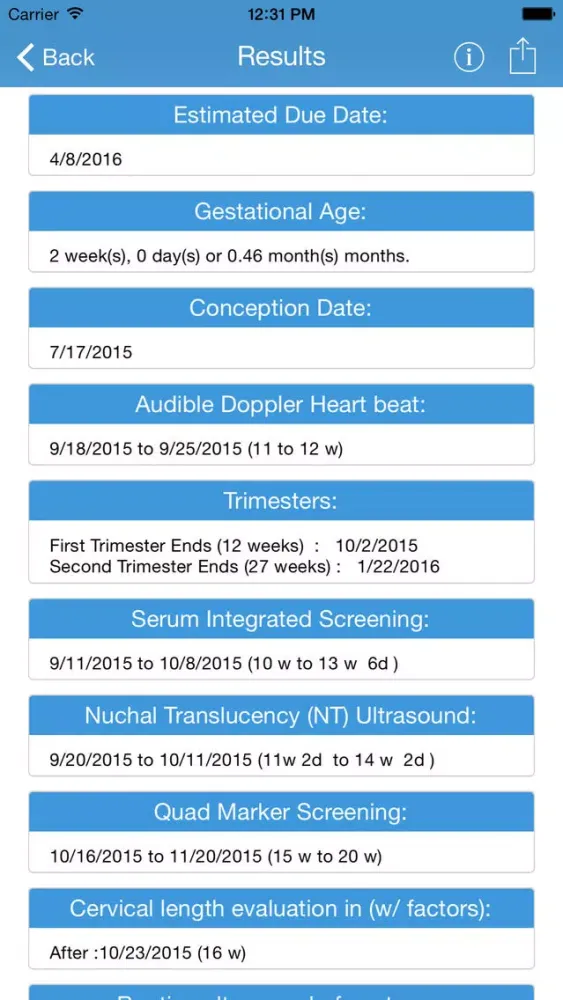 Capturas de pantalla de Baby Due Date - OB Wheel and Pregnancy Calculator