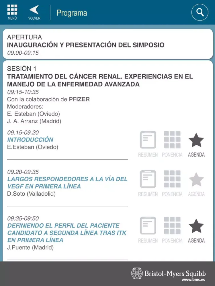 Simposio Revisiones en Cáncer iPad  Screenshots