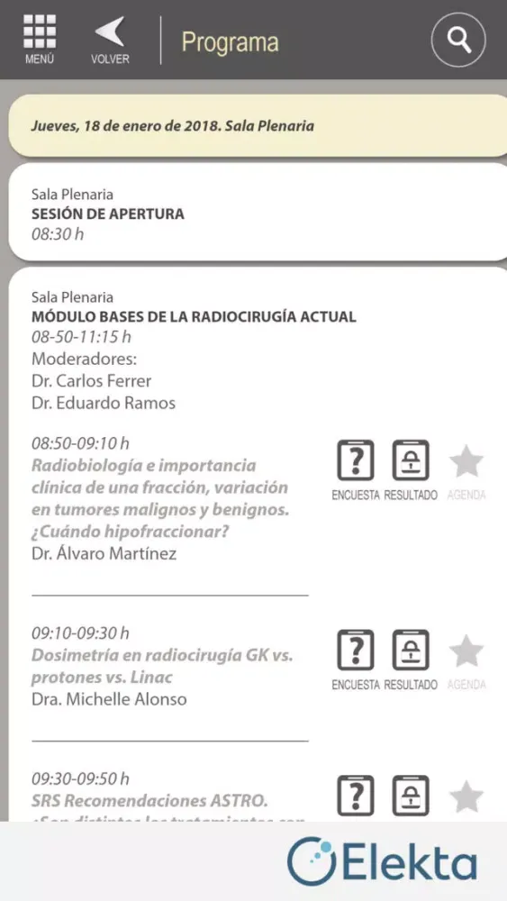 XVI Congreso SER 2018 Ekran Görüntüleri