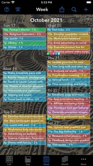 Capturas de tela do Perspectiva: Calendars, Charts