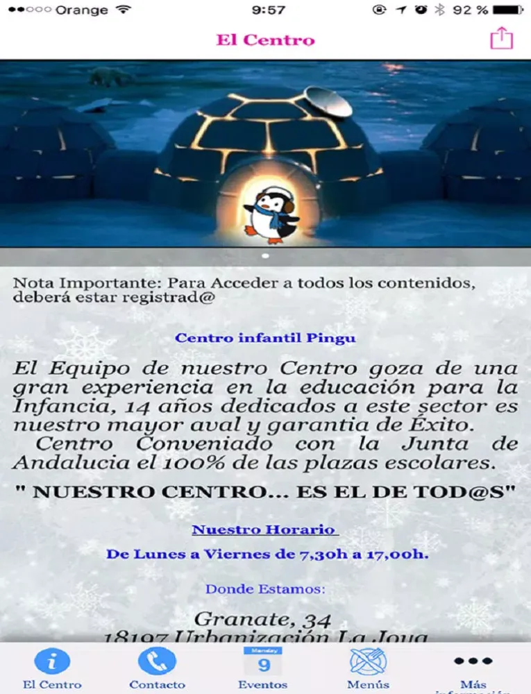 Tangkapan layar Centro Infantil Pingu iPad 