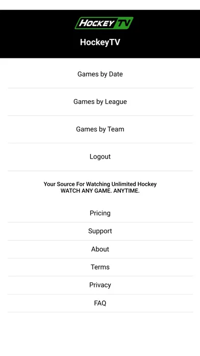 Ảnh chụp màn hình của HockeyTV
