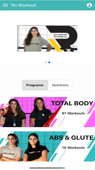 Captures d'écran de RN Workout