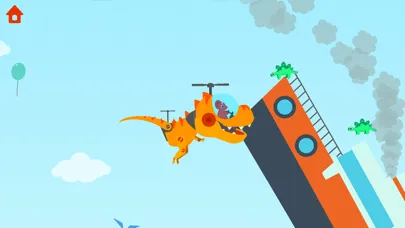 Capturas de tela do Dinosaur Helicopter Kids Games