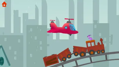 Capturas de tela do Dinosaur Helicopter Kids Games