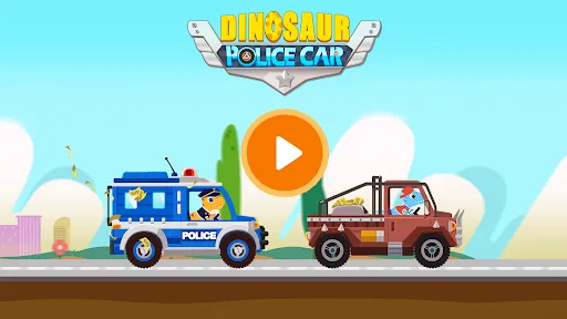 Dinosaur Police Car kids Games应用截图