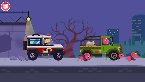Dinosaur Police Car kids Games应用截图