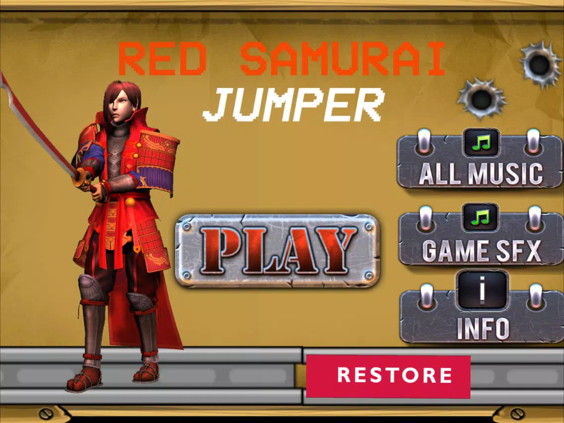 Red Samurai Jump - Jumper Ninja Veggie Adventure Games iPad 应用截图