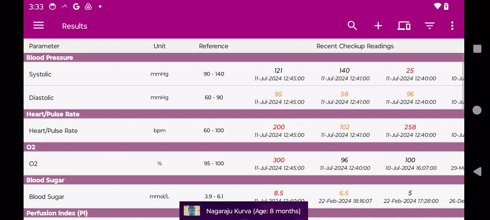 iMedicUS Patient Screenshots