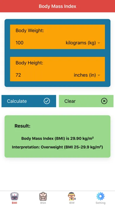 Body Calculator Pro Screenshots