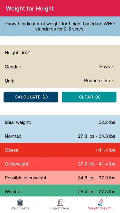 Child Growth Standards Screenshots