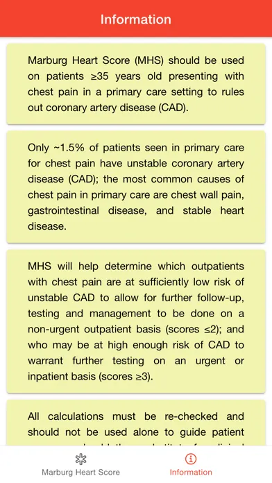 Zrzuty ekranu Cardiology Marburg Heart Score