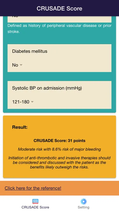 Crusade Risk Score for ACS應用截圖