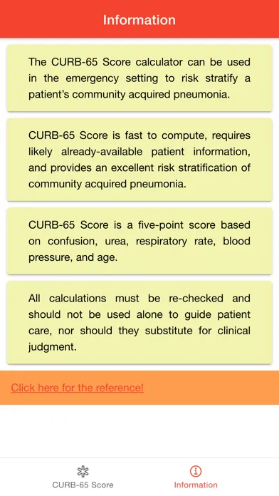 CURB-65 Score for Pneumonia スクリーンショット