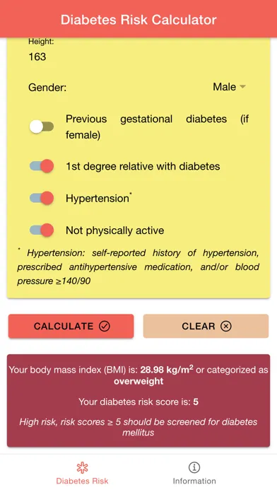 Diabetes Risk Score Calculator应用截图