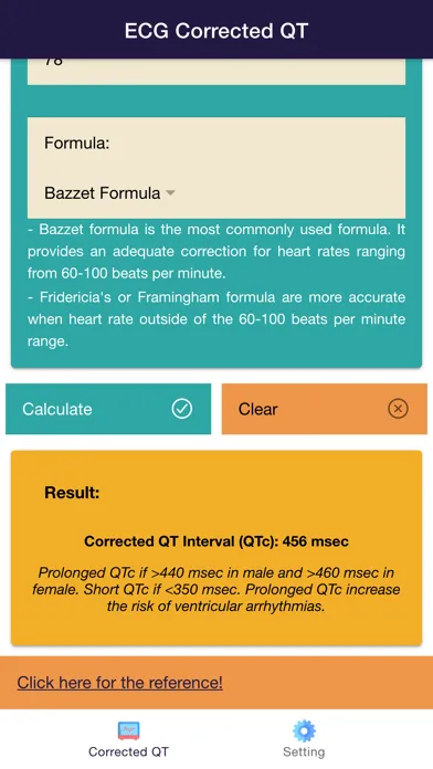 ECG - Corrected QT Interval Screenshots