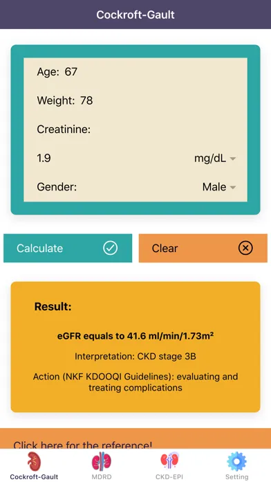 eGFR Calculators Pro Ekran Görüntüleri