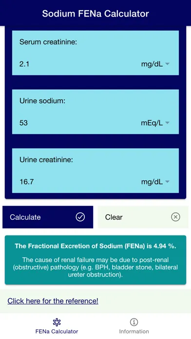 Sodium FENa Calculator 스크린샷